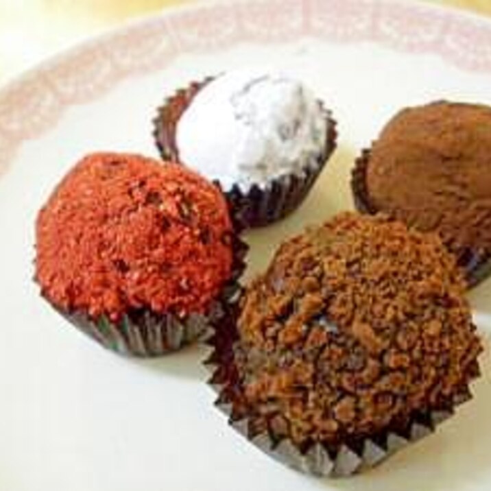 バレンタイン 子供と作ろ 簡単トリュフ レシピ 作り方 By Aka Ru 楽天レシピ